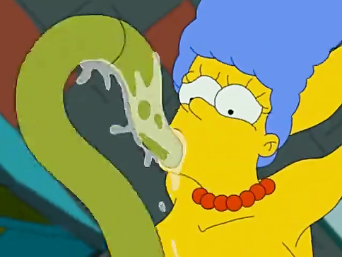 Мардж кончает от длинных щупалец