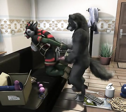 Покорные фурри в оковах страсти и БДСМ-игр