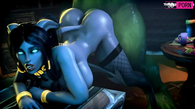 Анальный секс с горячими красотками из Варкрафта